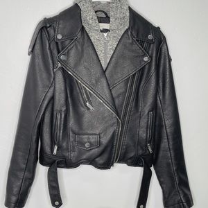 Black Leather Biker Jacket